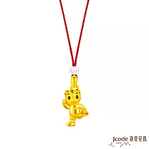 J’code真愛密碼金飾 活潑巧虎硬金墜子 送黑皮繩項鍊