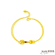 J’code真愛密碼金飾 真愛─虎好命硬金手鍊