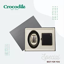 職場新鮮人 父親節 情人節送禮 Crocodile 鱷魚皮件 真皮自動皮帶/皮夾 兩件禮盒組─0105─0020 42 皮夾+皮帶42腰
