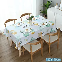 【巴芙洛】日式印花PVC防水桌巾正方桌─137X140cm 茶杯