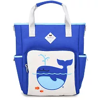 美國 BEATRIX NEW YORK 經典刺繡國小兩用補習美術袋 鯨魚