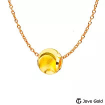 JoveGold漾金飾 棉花糖硬金墜子─大珠款 送玫瑰鋼項鍊