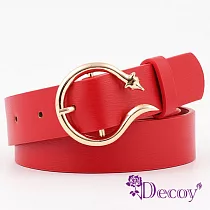 【Decoy】虎克船長*圓鉤形造型皮帶 紅