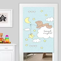 【巴芙洛】富貴吉祥系列長門簾風水簾85cm*180cm 雲中熊/一片式風水簾