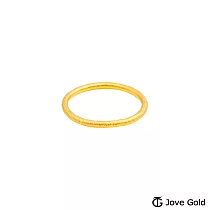 JoveGold漾金飾 品味生活黃金戒指─霧砂實心版 國際圍#5