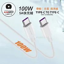 加利王WUW 100W智能超級快充 Type─C To Type─C 5A充電數據線(X180)1M