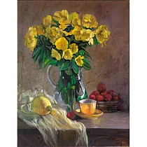【玲廊滿藝】賴貞吟─Floral Zen V(拈花系列5)53.0x65.0cm