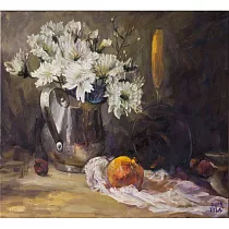 【玲廊滿藝】賴貞吟─Floral Zen XLIV(拈花系列44)45.5x53.0cm
