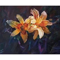 【玲廊滿藝】賴貞吟─Floral Zen LXIV(拈花系列64)45.5x53.0cm