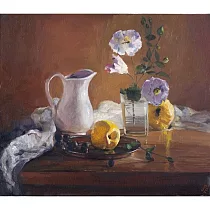 【玲廊滿藝】賴貞吟─Floral Zen IV(拈花系列4)45.5x53.0cm