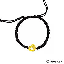 JoveGold漾金飾 純愛黃金繩手鍊─黑