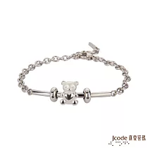 J’code真愛密碼銀飾 心愛寶貝純銀/白鋼手鍊