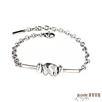 J’code真愛密碼銀飾 運財象純銀/白鋼手鍊