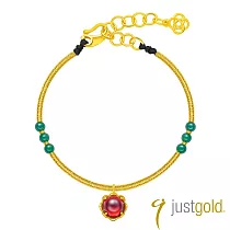 【Just Gold 鎮金店】雋藏絢麗系列 純金手鍊─圓夢
