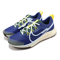 Nike 慢跑鞋 React Pegasus Trail 4 男鞋 深藍 奶油底 路跑 支撐 緩震 運動鞋 DJ6158─400