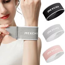 □超值2入組!! Rexchi 擦汗吸汗運動腕帶 自由調整大小□跑步 戶外 騎車 健身 運動 保護 腕帶 親膚透氣 穿戴舒適 手腕巾 黑色 M號X2