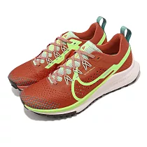 Nike 慢跑鞋 Wmns React Pegasus Trail 4 女鞋 橘紅 綠 路跑 支撐 運動鞋 DJ6159─801 25cm ORANGE/GREEN