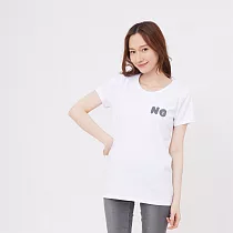 NO 短袖 蜜桃棉 女T M 白色