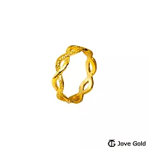 JoveGold漾金飾 幸福依偎黃金戒指─固定圍 國際圍#12