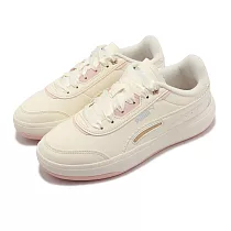 Puma 休閒鞋 Tori Pixie 女鞋 奶油黃 粉 微增高 厚底 皮革 基本款 小白鞋 蔡依林 38761103 25cm IVORY/PINK