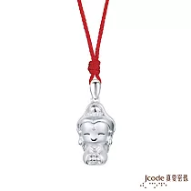 J’code真愛密碼銀飾 小萌佛─觀音純銀墜子 送紅繩