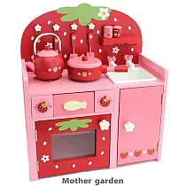 【日本Mother Garden】廚具─野草莓甜心廚房組 紅