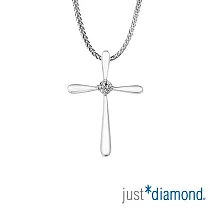 【Just Diamond】9分18K金 十字架鑽石吊墜─自信(不含鍊)