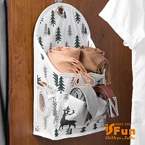 【iSFun】棉麻儲物*立體防水多格掛袋/小鹿