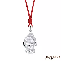 J’code真愛密碼銀飾 小萌佛─關公純銀墜子 送白鋼項鍊(女)