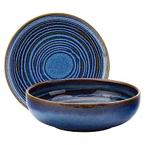 《Utopia》Santo石陶深餐盤 | 餐具 器皿 盤子 ─ 鈷藍16cm