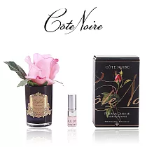 【法國 Cote Noire 寇特蘭】小朵玫瑰香氛花黑瓶(附贈5ml精油x1) 粉紅玫瑰香氛花黑瓶
