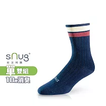 【sNug十秒除臭襪】學院風中筒襪單雙─藏青色/偶像劇指定襪/舒適無痕/時尚穿搭/台灣製/ 藏青25─27