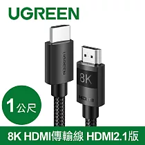 綠聯 8K HDMI傳輸線 HDMI 2.1版 純銅編織款 (3公尺)