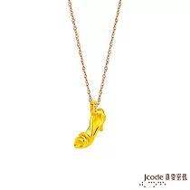 J’code真愛密碼金飾 優雅女人高跟鞋硬金墜子 送白鋼項鍊