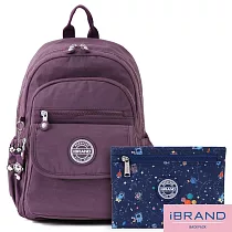 iBrand後背包 簡約輕盈尼龍多功能後背包─ 魅力紫