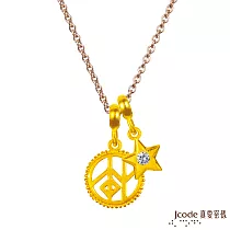 J’code真愛密碼金飾 魔羯座─北歐智慧密碼黃金墜子─流星版 送黑皮繩項鍊