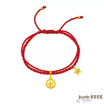 J’code真愛密碼金飾 魔羯座─北歐智慧密碼 黃金紅繩手鍊