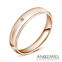 Angemiel安婕米 Fortuna 真鑽戒指/尾戒 唯一 男款 (玫瑰金)─ 美國圍6號