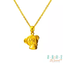 甜蜜約定 Doraemon 幸運猴哆啦A夢黃金墜子─立體硬金款 送玫瑰鋼項鍊