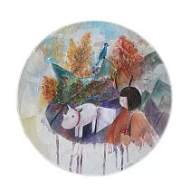 【玲廊滿藝】獅子小英─森林裡的遇見30x30cm