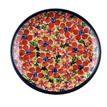 波蘭陶 繁花艷野系列 圓形淺盤 16cm 波蘭手工製