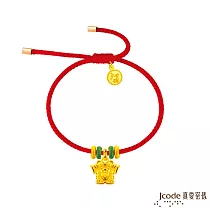 J’code真愛密碼金飾 大甲媽 虎爺小神衣平安符硬金編繩手鍊 垂吊式