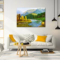 【御畫房】春水長流 國家一級畫師手繪油畫60×90cm VF─81 (客製商品)