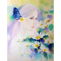 【玲廊滿藝】麗子Emily─有蝶飛來40x30cm