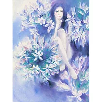 【玲廊滿藝】麗子Emily─百子蓮花神40x30cm
