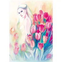 【玲廊滿藝】麗子Emily─鬱金香花神40x30cm