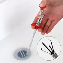 【iSFun】水管疏通*不鏽鋼爪型彈性清潔棒60cm