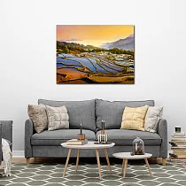 【御畫房】梯田風光 國家一級畫師手繪油畫60×80cm VF─166 (客製商品)