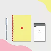 Neo smartpen|M1+智慧筆 B5線圈筆記本組合I 朦朧灰+銀杏黃