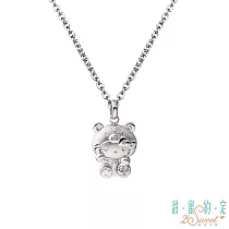 甜蜜約定 HelloKitty 福氣小虎Kitty純銀墜子 送黑皮繩項鍊